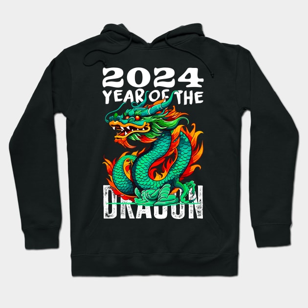 Chinese Lunar New Year of The Dragon 2024 - Happy New Year 2024 Hoodie by alyssacutter937@gmail.com